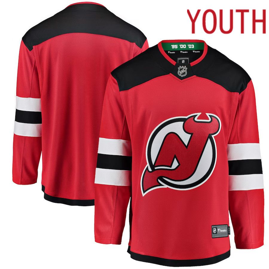 Youth New Jersey Devils Fanatics Branded Red Breakaway Home NHL Jersey->youth nhl jersey->Youth Jersey